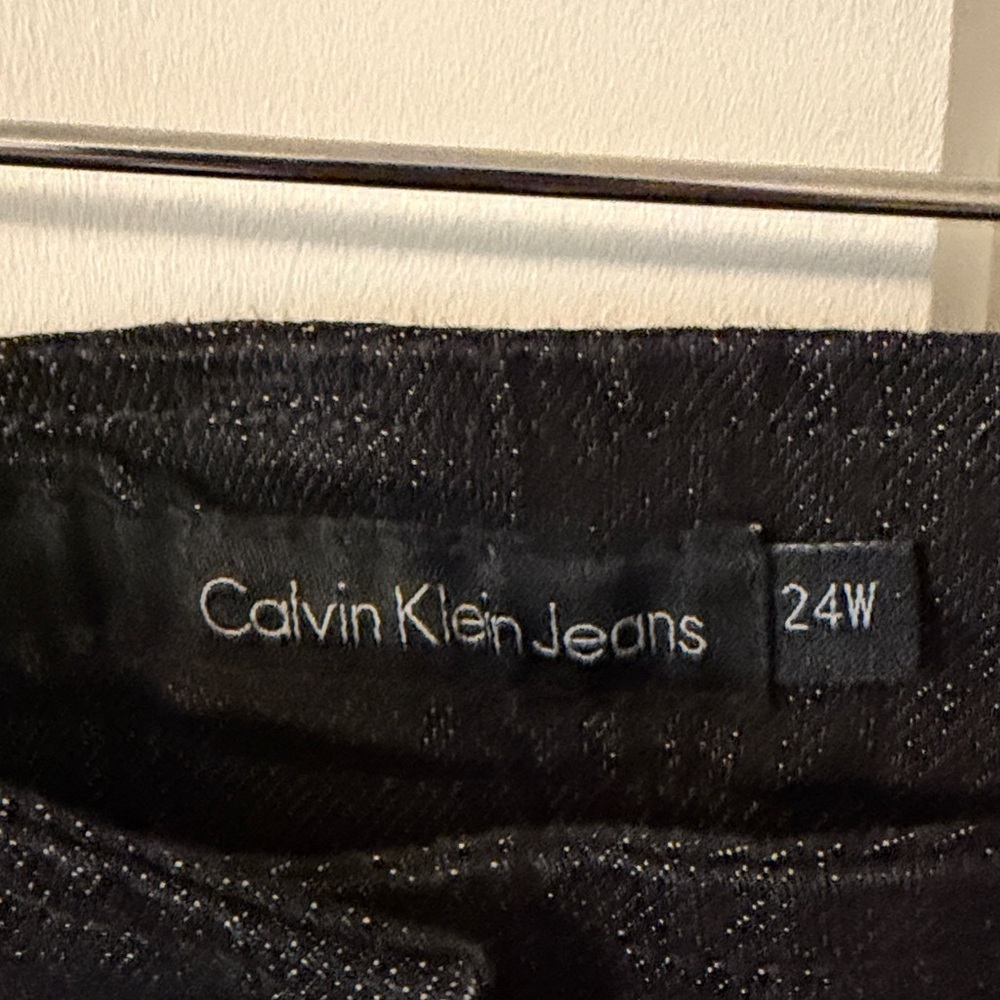 Calvin Klein Women’s Plus Black Denim Trouser Jeans High Rise Size 24W - Picture 2 of 8